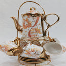 Coffee Jug & 6-Cup Set with European-Style Holder | Hanging Cups & Plates