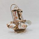 Coffee Jug & 6-Cup Set with European-Style Holder | Hanging Cups & Plates