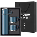 500 ML Vacuum Insulated Flask Set with 3 Cups 🥤 | Stainless Steel Hot & Cold Thermos Bottle Gift Pack | Travel & Office Use | Leak-Proof & Durable Design