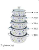 5‑Piece Multicolor Cookware Set + Tea Pot – Perfect Kitchen Combo