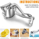 Manual Fruit Juicer – Alloy Fruit Press, Lemon Squeezer, Fruit Juice Extractor