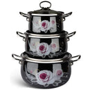 5-Piece Black Enamel Cast Iron Cookware Set – Casserole & Cooking Tools