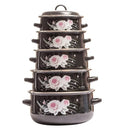 5-Piece Black Enamel Cast Iron Cookware Set – Casserole & Cooking Tools