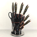 Professional Unique Chef Rose Gold Knife, Peeler & Scissors Set – 3CR13 Stainless Steel