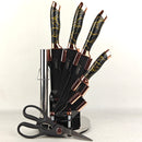 Professional Unique Chef Rose Gold Knife, Peeler & Scissors Set – 3CR13 Stainless Steel