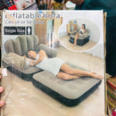 Sofa /2-in-1 Inflatable Sofa Bed 🛋️ Durable & Portable Air Couch for Home, Travel & Outdoor Use | Convertible Blow-Up Lounger