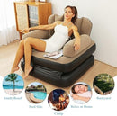 Sofa /2-in-1 Inflatable Sofa Bed 🛋️ Durable & Portable Air Couch for Home, Travel & Outdoor Use | Convertible Blow-Up Lounger