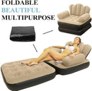 Sofa /2-in-1 Inflatable Sofa Bed 🛋️ Durable & Portable Air Couch for Home, Travel & Outdoor Use | Convertible Blow-Up Lounger